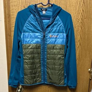 Cotopaxi Teal and Olive Capa Hybrid Insulated Hooded Jacket - Women's